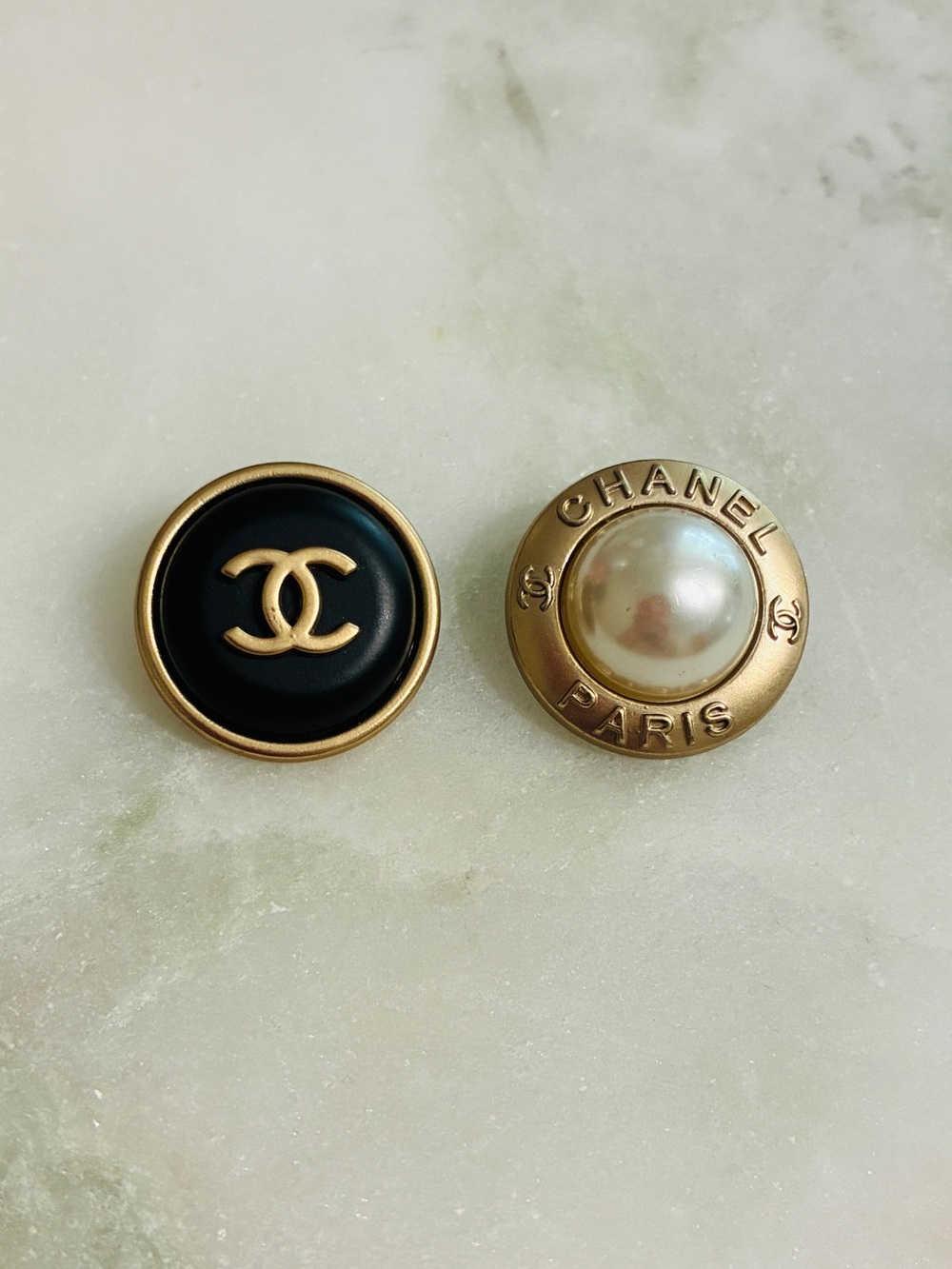 2 Chanel Buttons Metal